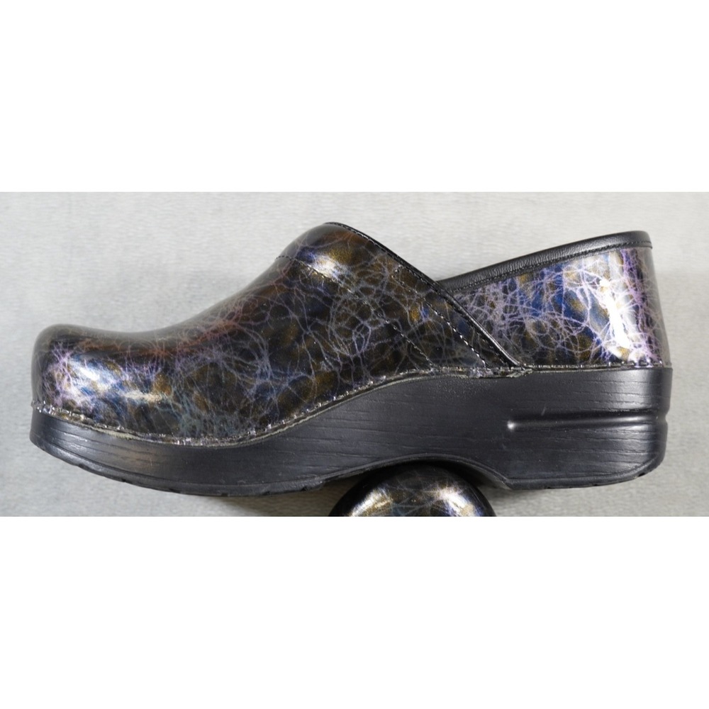 DANSKO Multicolor Swirl Scribble Profesional‎ Clog Shoes Women's Size 39